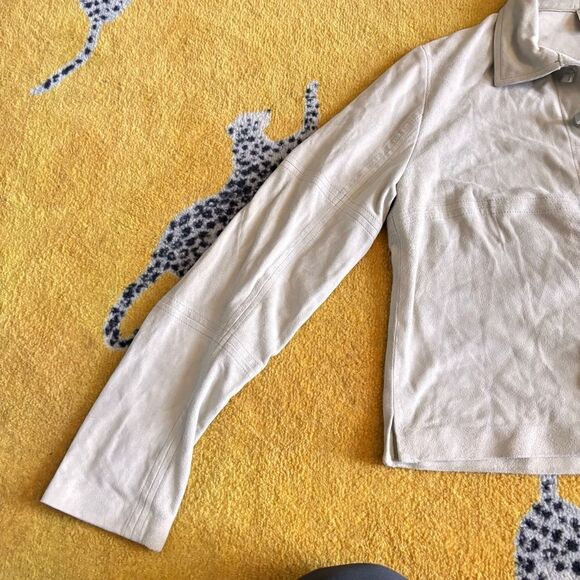 MUNTHE 100% Suede Leather Lace-up Shirt Size 36 - Picture 6 of 10